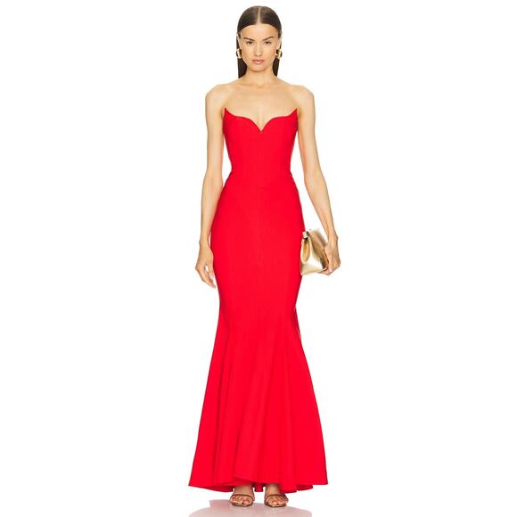 Michael Costello x REVOLVE Billie Gown Maxi Strapless Formal Elegant Party XXS - Picture 2 of 14